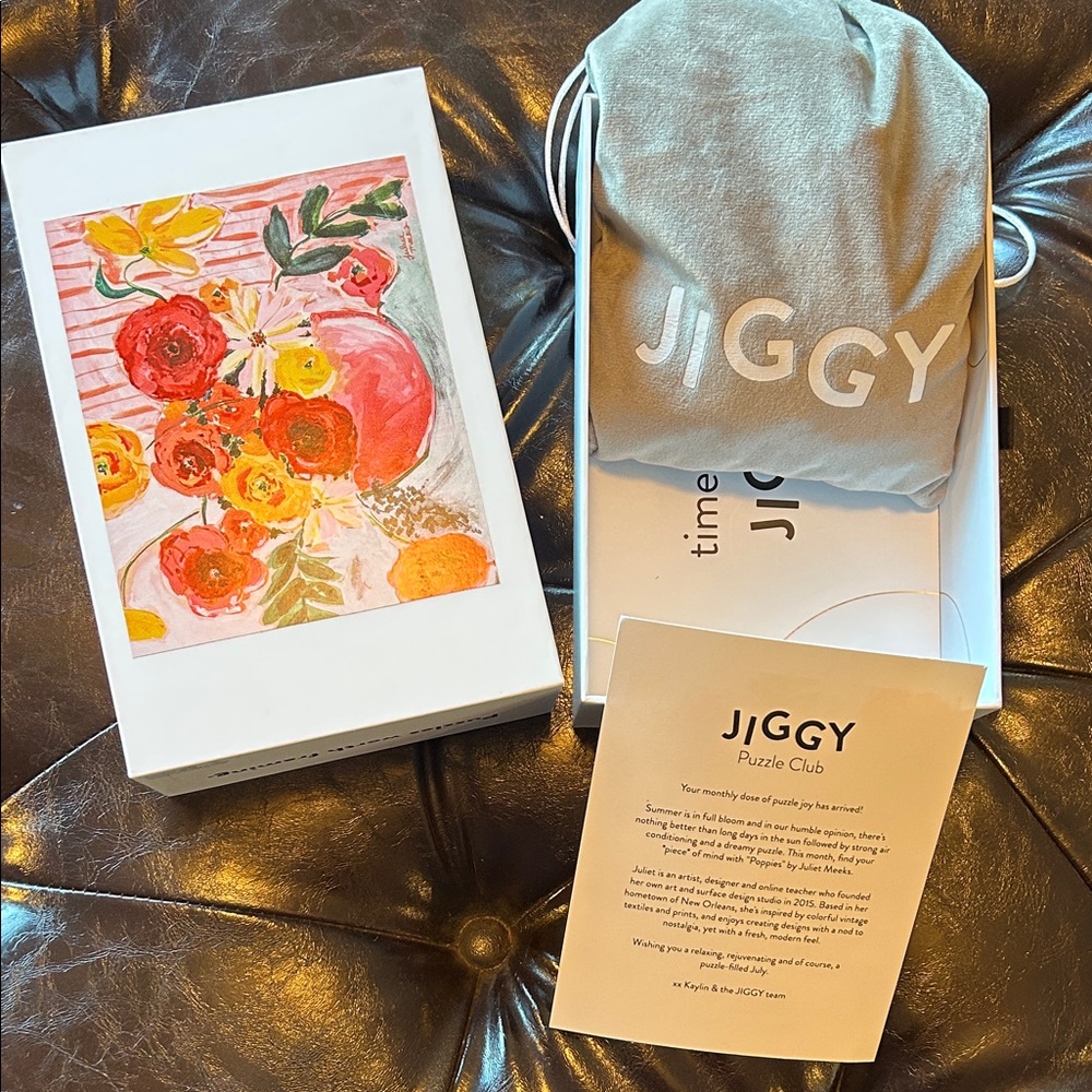 JIGGY Puzzle Club Set with Floral Art